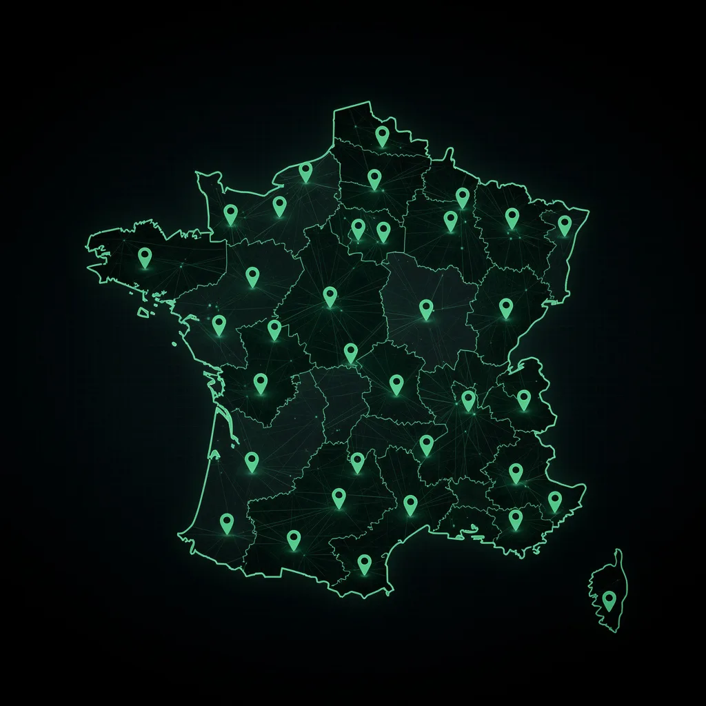 Carte de la couverture SerrurierWhatsApp en France